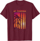 Vintage St. Thomas Patriotic Flag T-Shirt - T-Shirt | Maroon