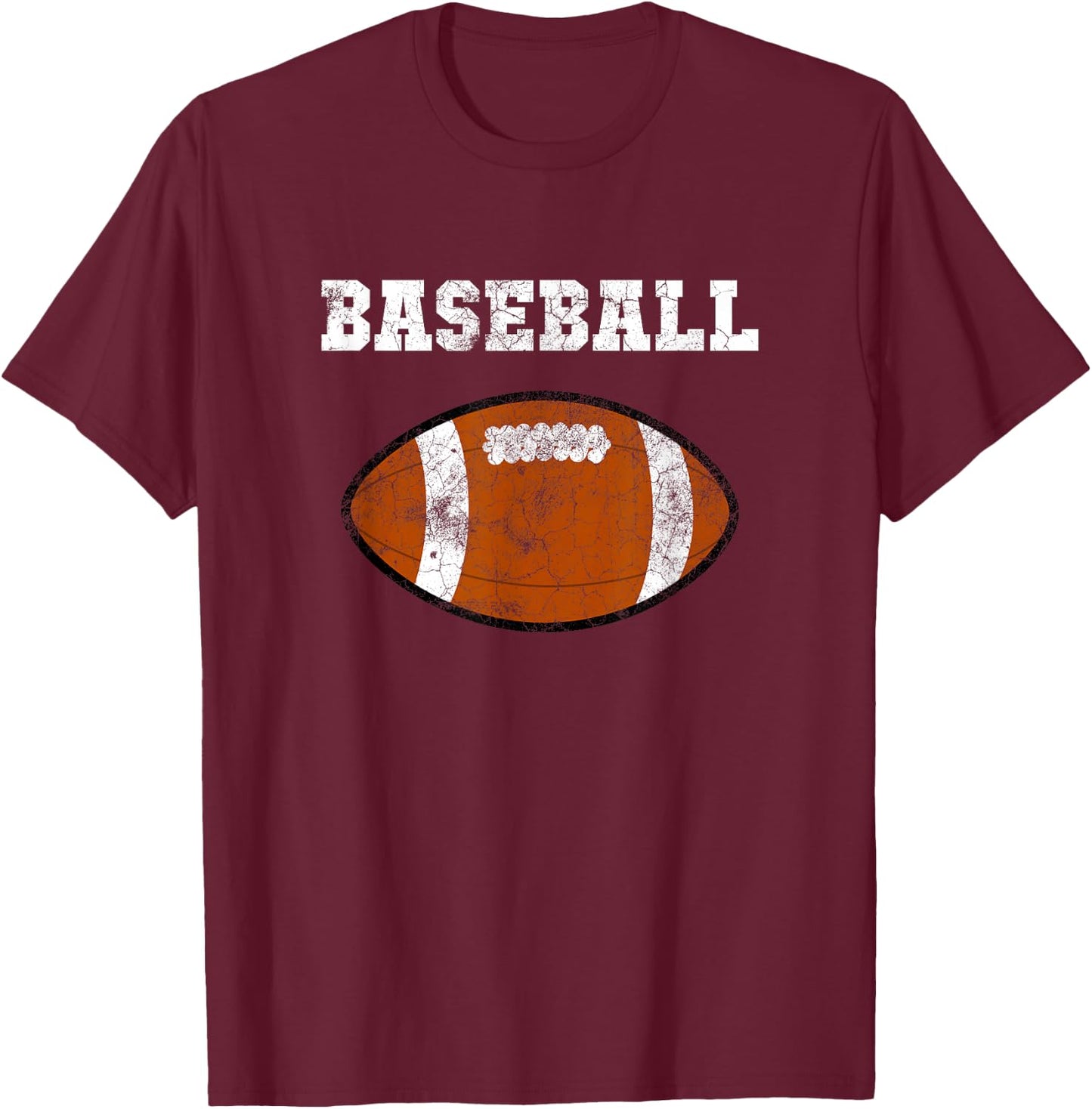 Ironic Sarcastic American football Baseball Sport souvenir T-Shirt - T-Shirt | Maroon