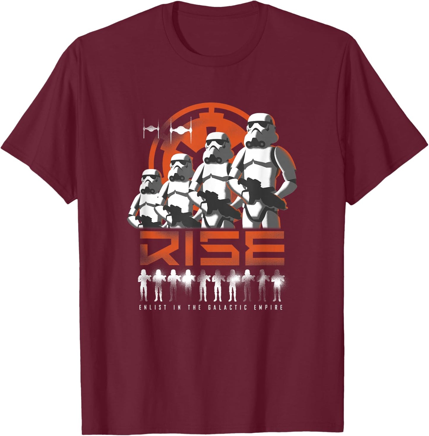 Star Wars Rebels Rise Galactic Empire Recruitment Propaganda T-Shirt - T-Shirt | Maroon