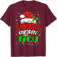 Santa Favorite TICU Nurse Christmas Trauma ICU Nurse T-Shirt - T-Shirt | Maroon