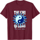Tai Chi Martial Arts Ying Yang Qi Gong Balance Breathing T-Shirt - T-Shirt | Maroon