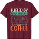 Caffeinated Biologist Nerd Mitochondria Coffee Biology T-Shirt - T-Shirt | Maroon