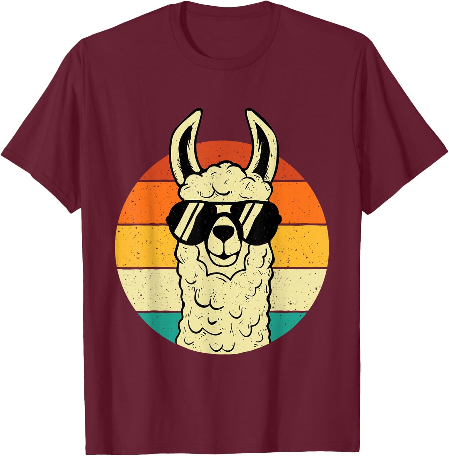 Retro Vintage Alpaca Lover - Farm Animal Zoo Farmer Breeder T-Shirt - T-Shirt | Maroon
