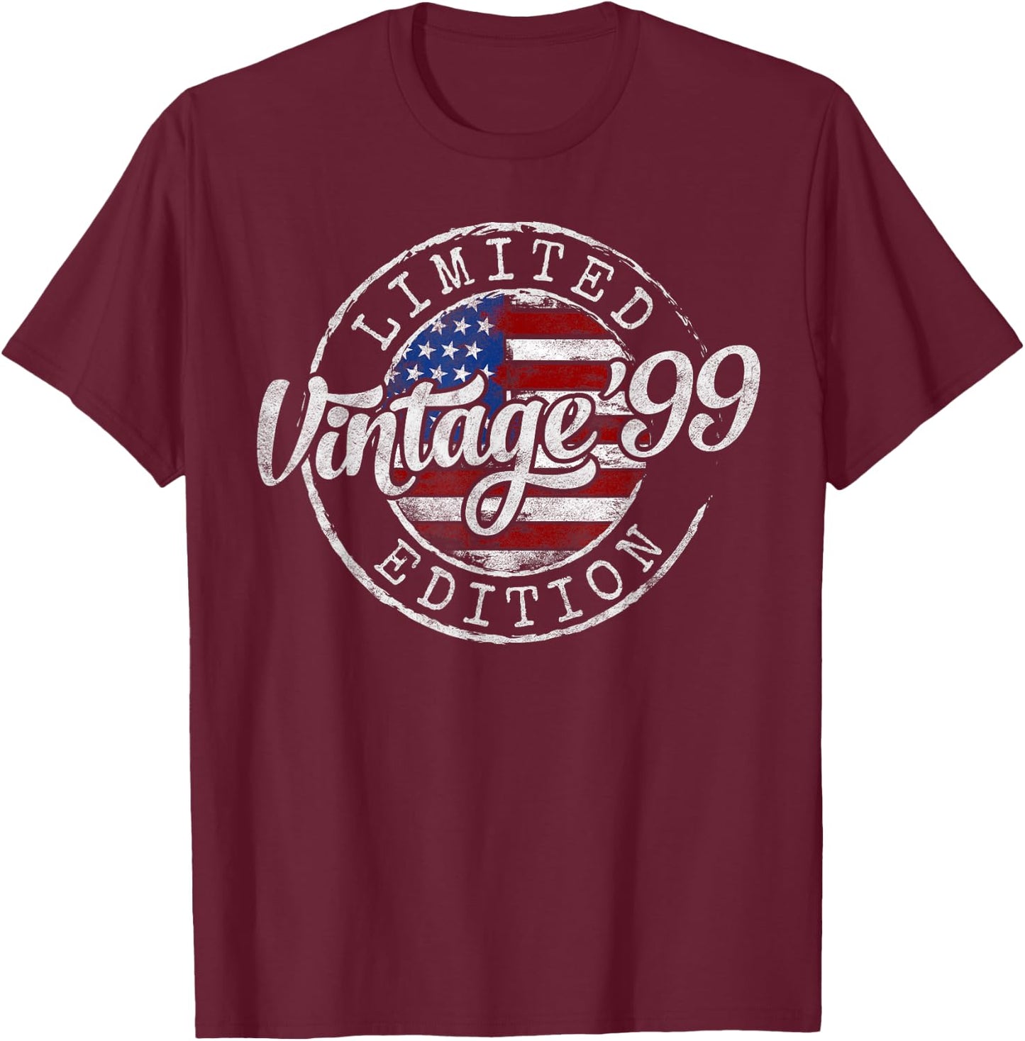 Vintage 1999 26th Birthday Gifts Women 26 Year Old T-Shirt - T-Shirt | Maroon