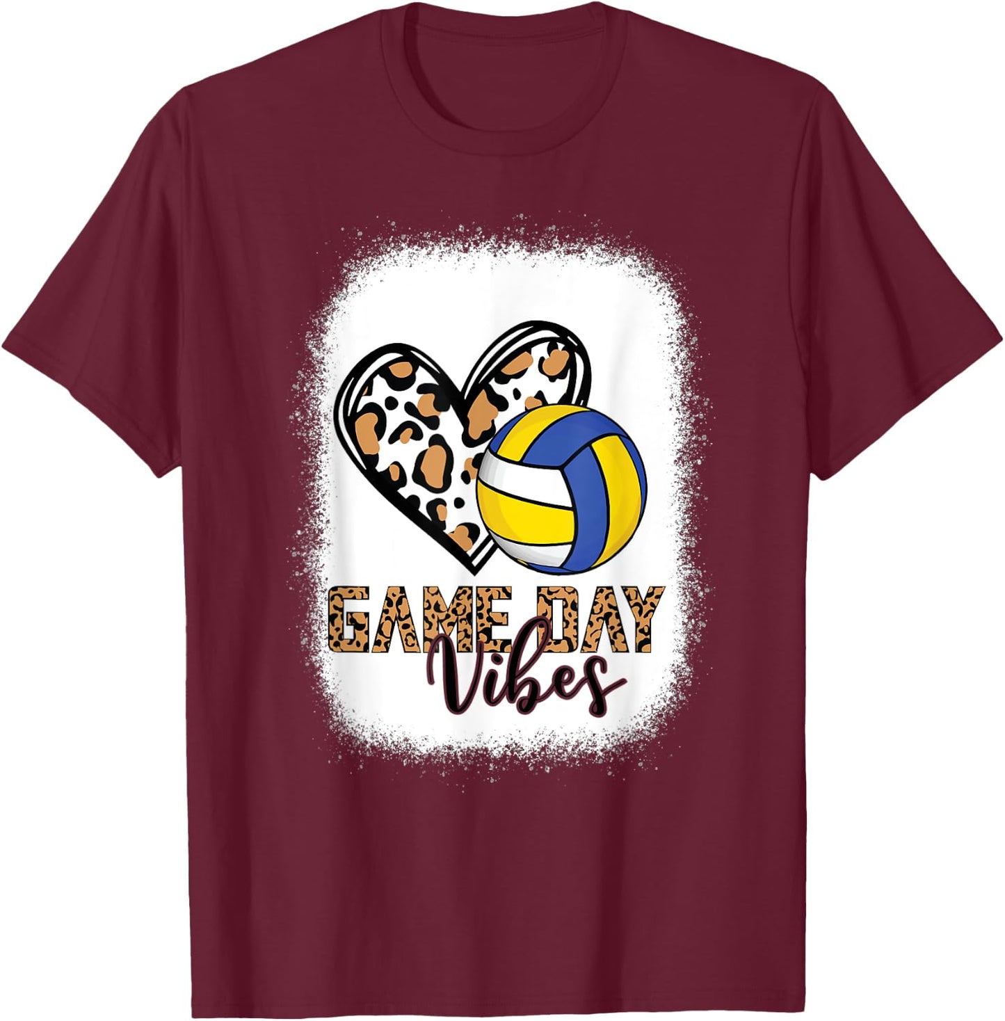 Game Day Vibes - VolleyBall T-Shirt - T-Shirt | Maroon