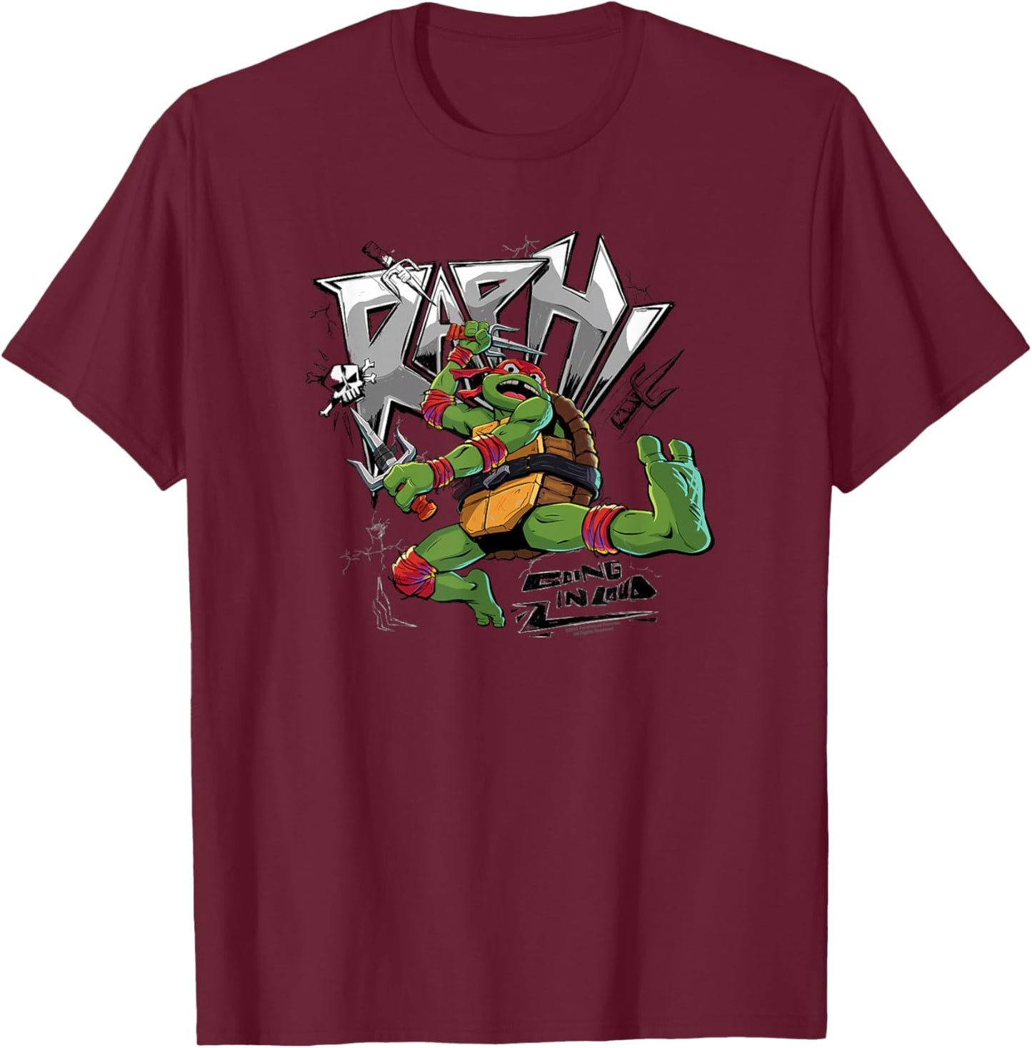 Teenage Mutant Ninja Turtles: Mutant Mayhem Raph Pose T-Shirt - T-Shirt | Maroon
