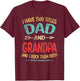 I Have Two Titles Dad And Grandpa Father's Day Grandpa Gift T-Shirt - T-Shirt | Maroon