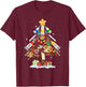 Art Christmas Tree Merry Christmas Artist Art Teacher T-Shirt - T-Shirt | Maroon