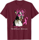 Boston Terrier Dog Lover Pink Ribbon Breast Cancer Awareness T-Shirt - T-Shirt | Maroon