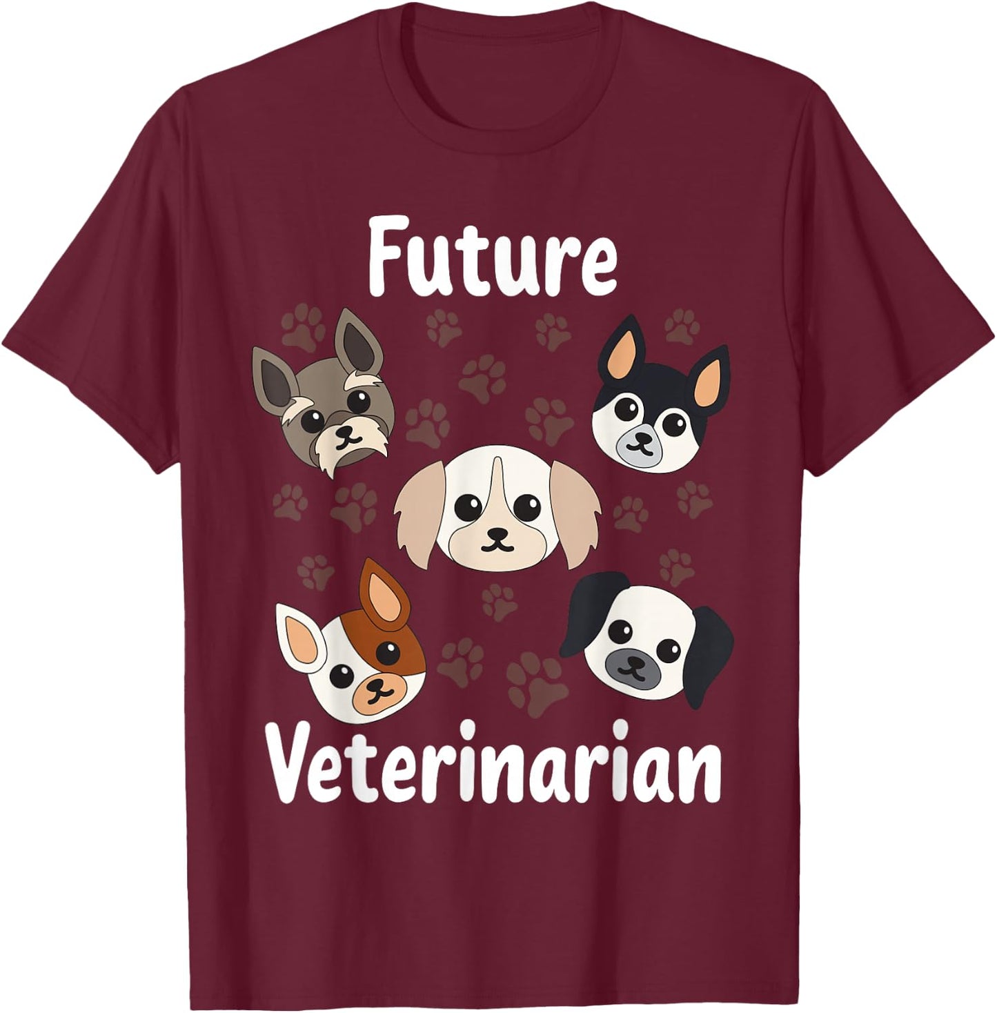 Cool Soon To Be Animal Doctor Boys Girls Funny Future Veterinarian Outfit | Cute Aspiring Vets Kids T-Shirt - T-Shirt | Maroon