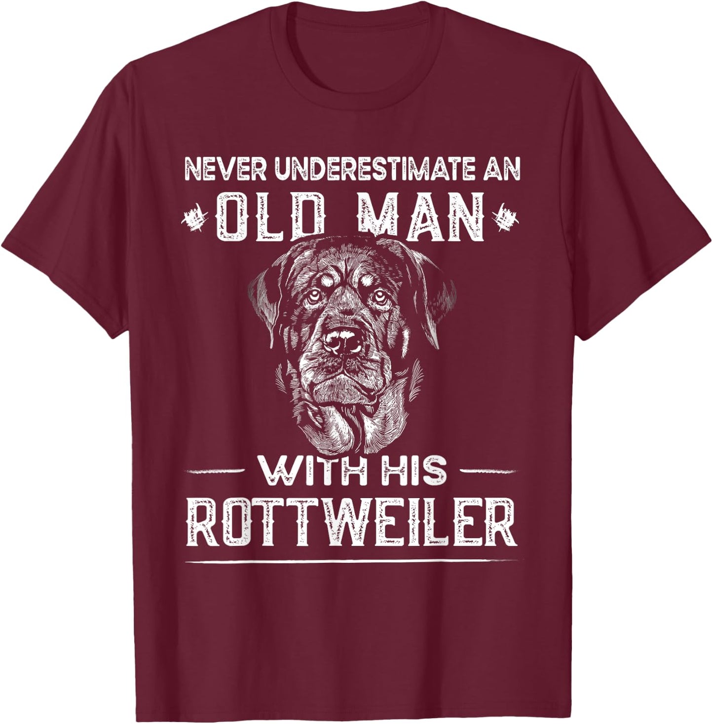 Funny Rotti - Best Dog Dad Ever - Rottweiler Men T-Shirt - T-Shirt | Maroon
