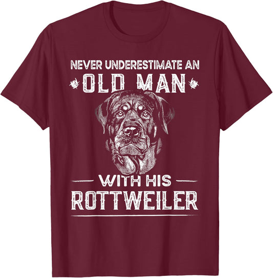 Funny Rotti - Best Dog Dad Ever - Rottweiler Men T-Shirt - T-Shirt | Maroon