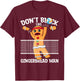 Volleyball Blocker Christmas Gingerbread Man Volleyball T-Shirt - T-Shirt | Maroon