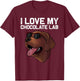 Cute Chocolate Lab Design Women Labrador Retriever T-Shirt - T-Shirt | Maroon