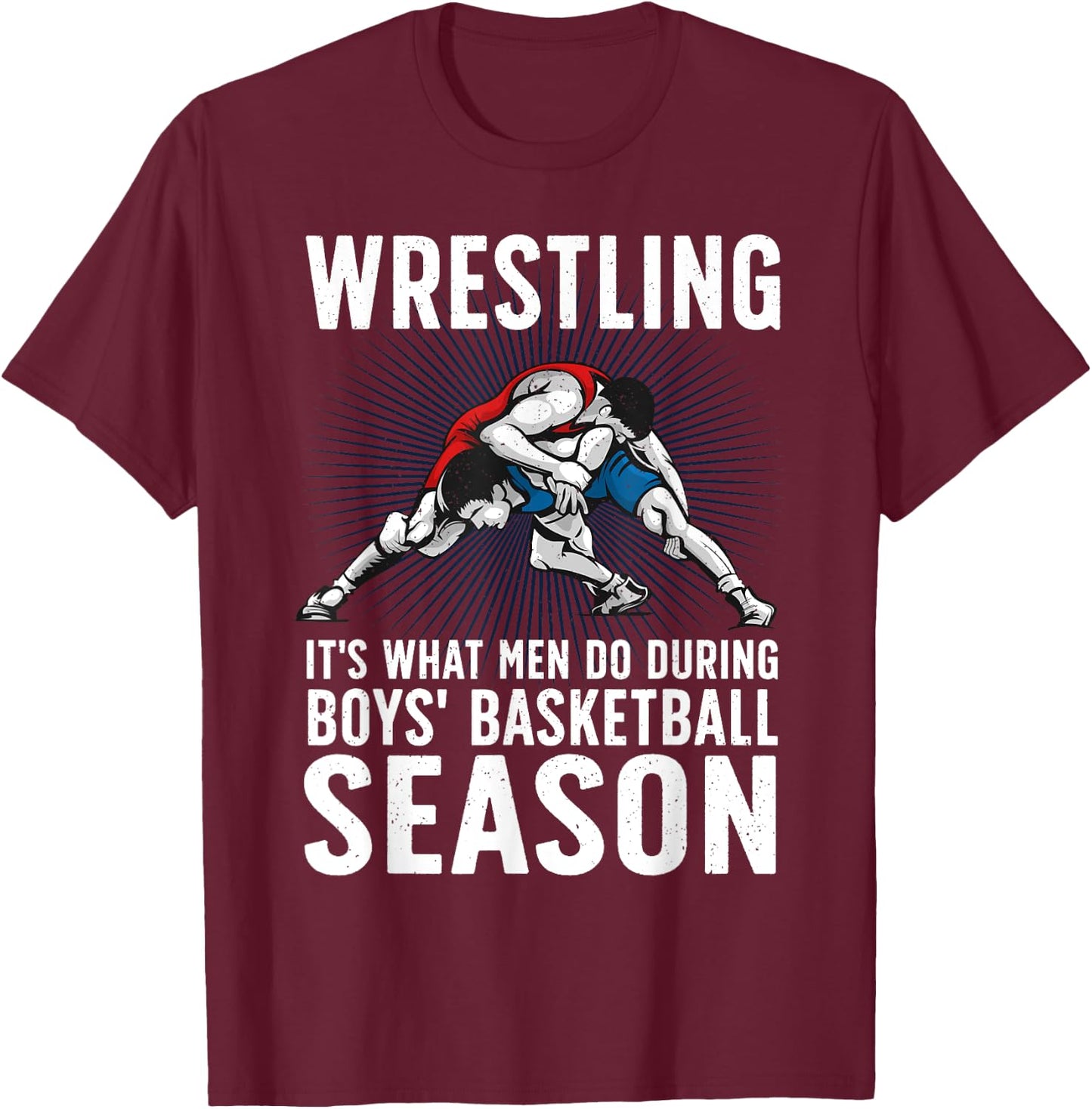 Cool Wrestling Art Boys Wrestle Wrestler Wrestling T-Shirt - T-Shirt | Maroon