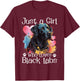 Just A Girl Who Loves Black Labs - Labrador Dog Lover T-Shirt - T-Shirt | Maroon