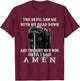 The Devil Saw Me With My Head Down Thought He'd Won Christ T-Shirt - T-Shirt | Maroon