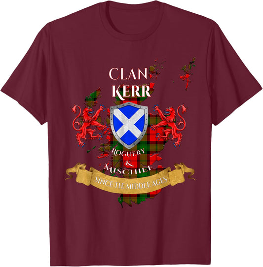 Kerr Scottish Family Clan Middle Ages Mischief T-Shirt - T-Shirt | Maroon