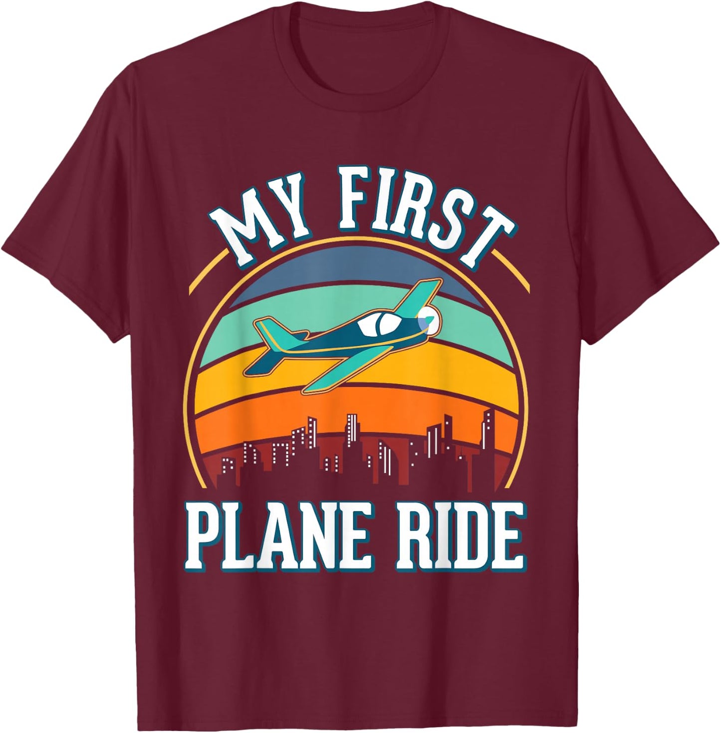 My First Plane Ride T-Shirt - T-Shirt | Maroon