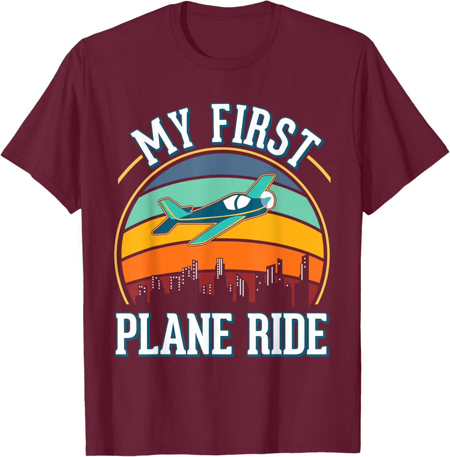 My First Plane Ride T-Shirt - T-Shirt | Maroon