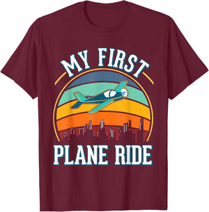 My First Plane Ride T-Shirt - T-Shirt | Maroon