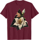 Abstract Geometric Lily T-Shirt - T-Shirt | Maroon