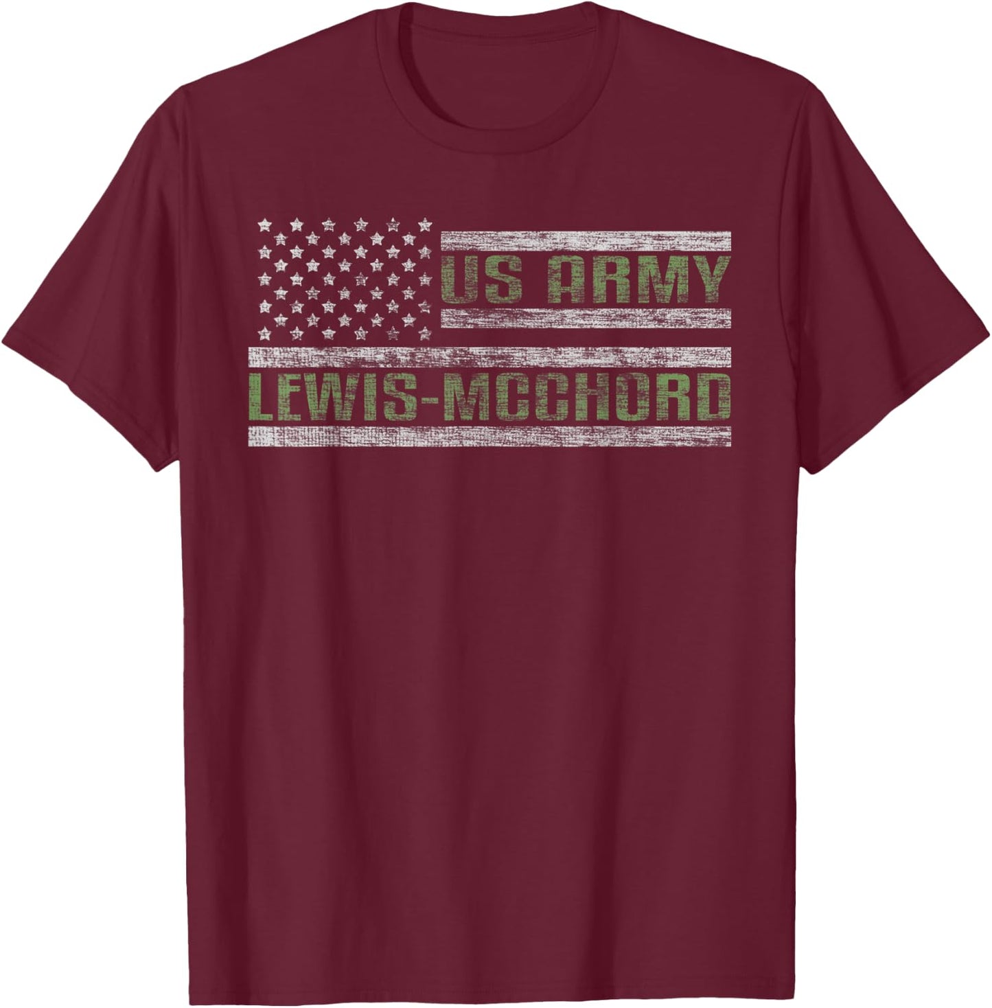 Lewis–McChord US Army Garrison United States Military Base T-Shirt - T-Shirt | Maroon