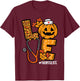 Leopard Pumpkin Nurse Halloween Costume Fall Scrub Top Women T-Shirt - T-Shirt | Maroon