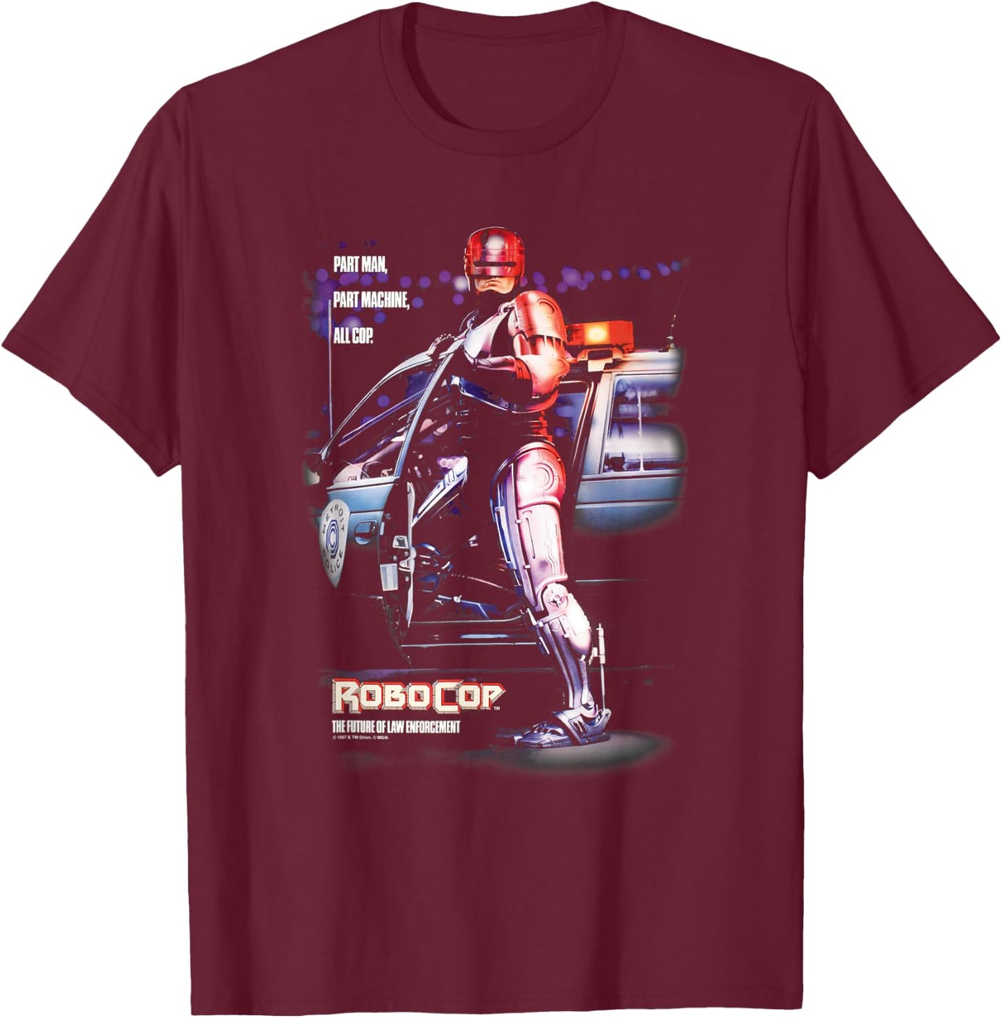 Robocop Poster T-Shirt - T-Shirt | Maroon