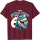 Turning 6 Years Old Birthday Boy Megalodon 6th Bday Girl T-Shirt - T-Shirt | Maroon