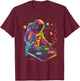 Astronaut DJ, DJing in Space, EDM cool Graphic T-Shirt - T-Shirt | Maroon