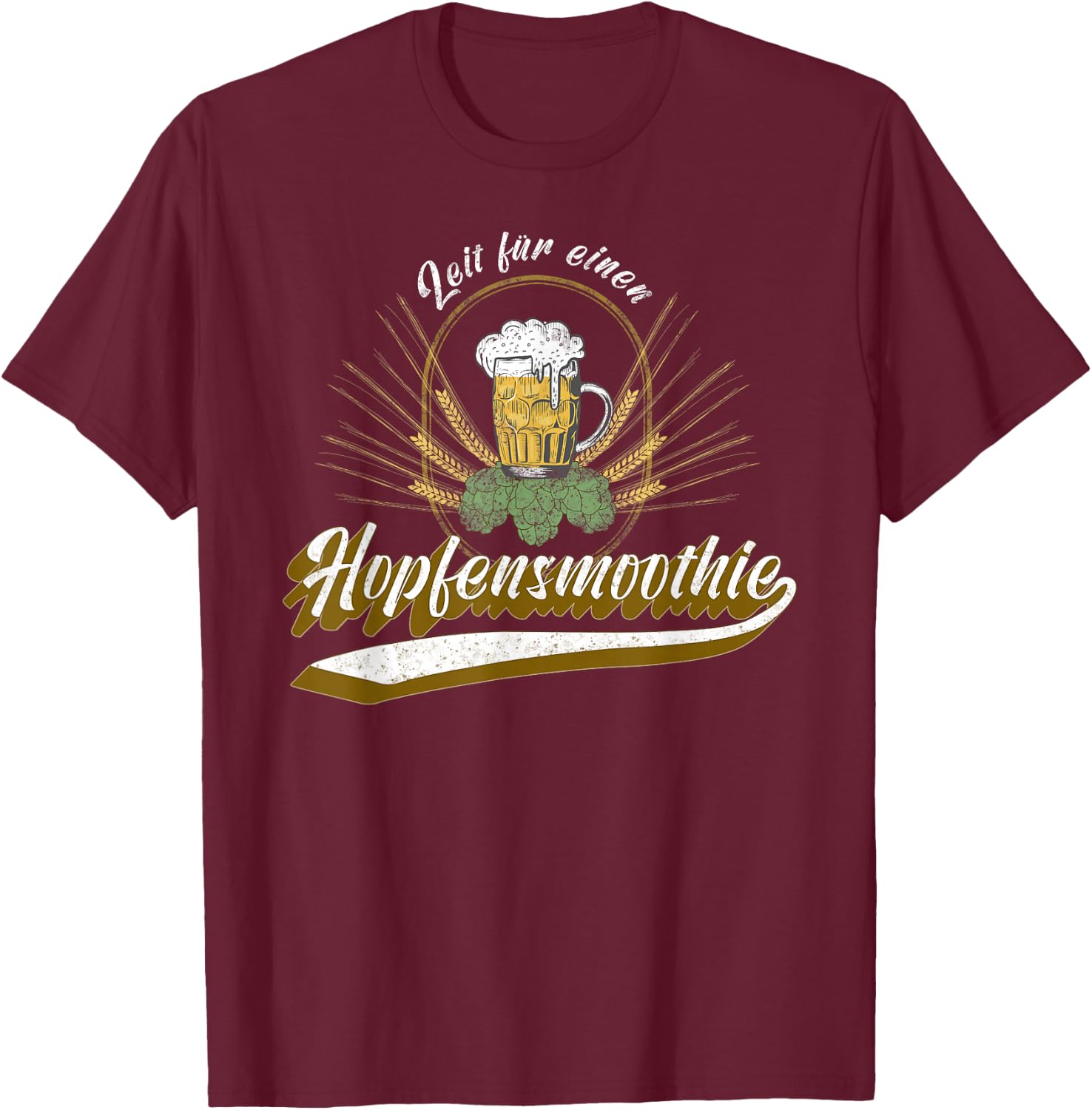 Retro Father's Day Time for Hop Smoothie Beer with Hops T-Shirt - T-Shirt | Maroon