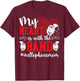 With The Band Mellophone Mom Of A Mellophone Player Mama T-Shirt - T-Shirt | Maroon