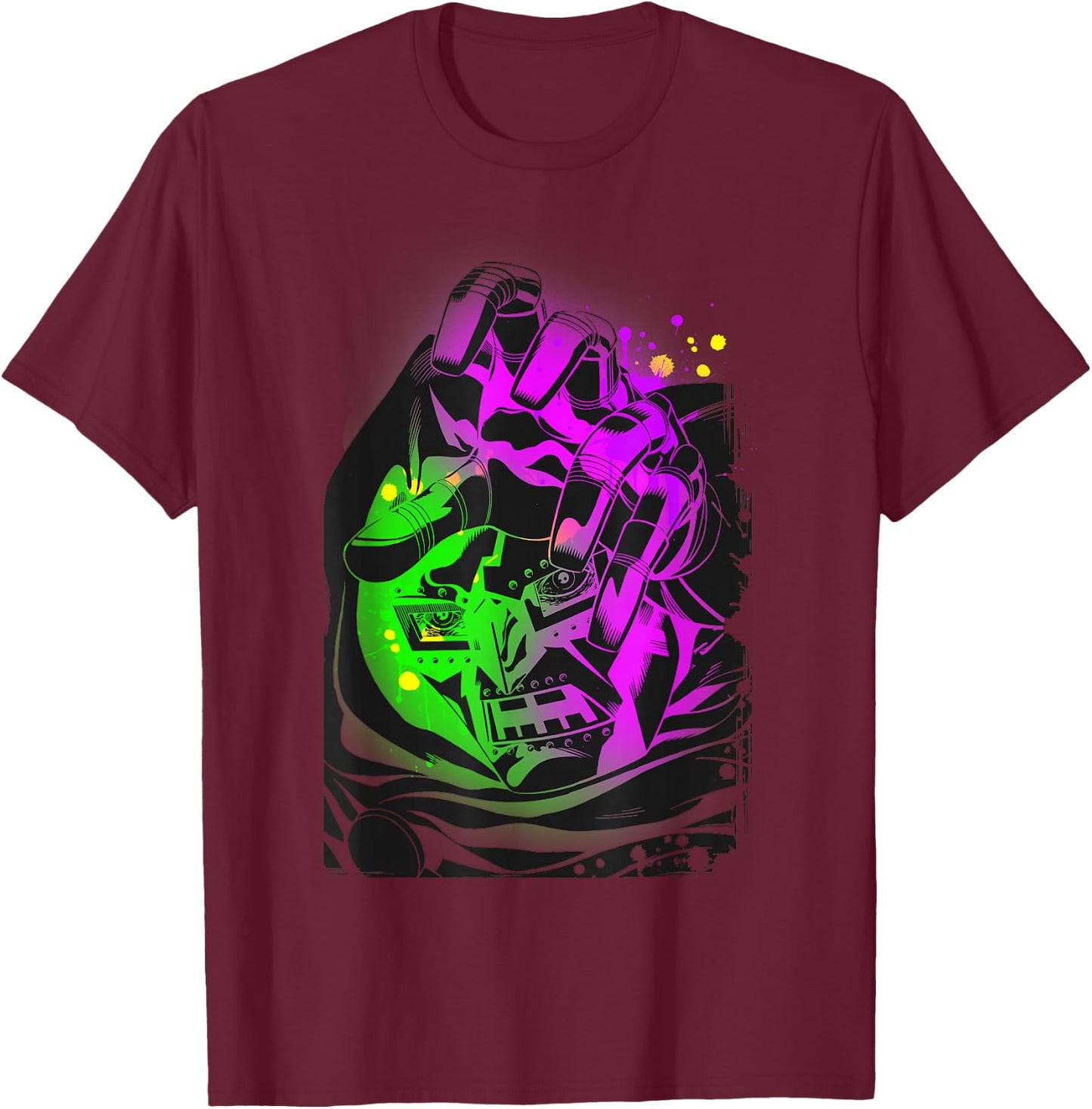 Marvel Fantastic Four Doctor Doom Color Pop Portrait T-Shirt - T-Shirt | Maroon