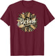 Camo and Leopard Print Sunflower Be Kind T-Shirt - T-Shirt | Maroon