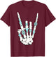 Skeleton with Turquoise Hand Western Skeleton Rings Lover T-Shirt - T-Shirt | Maroon