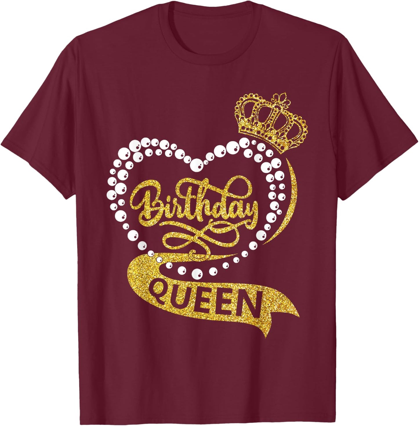Birthday Queen Squad It's My Birthday Women Girl Matching T-Shirt - T-Shirt | Maroon