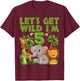 5 Year Old Zoo Birthday Safari Jungle Animal 5th B-day T-Shirt - T-Shirt | Maroon