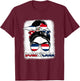 Dominican Republic Girl Independence Day Dominicana Flag T-Shirt - T-Shirt | Maroon