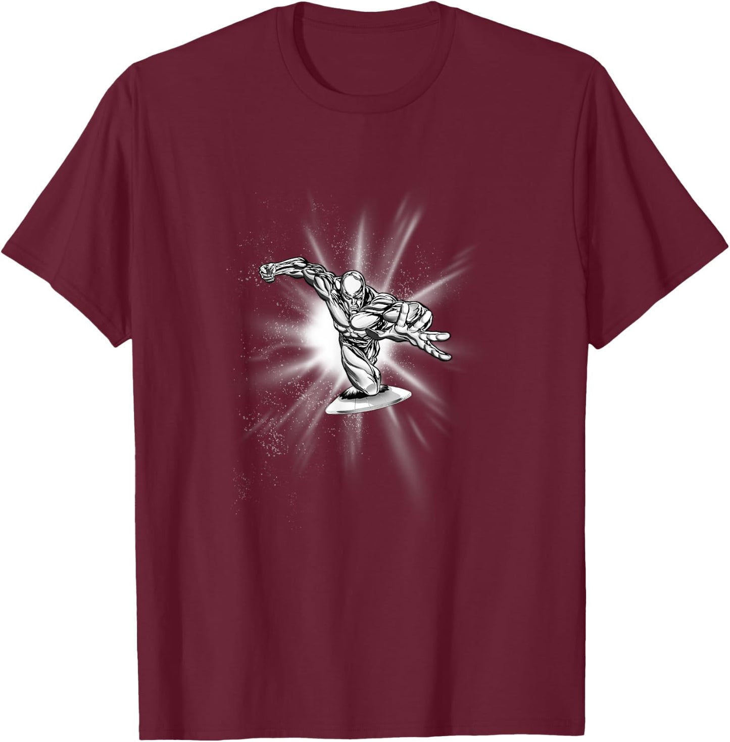 Marvel Fantastic Four Silver Surfer Speed Epic Logo T-Shirt - T-Shirt | Maroon