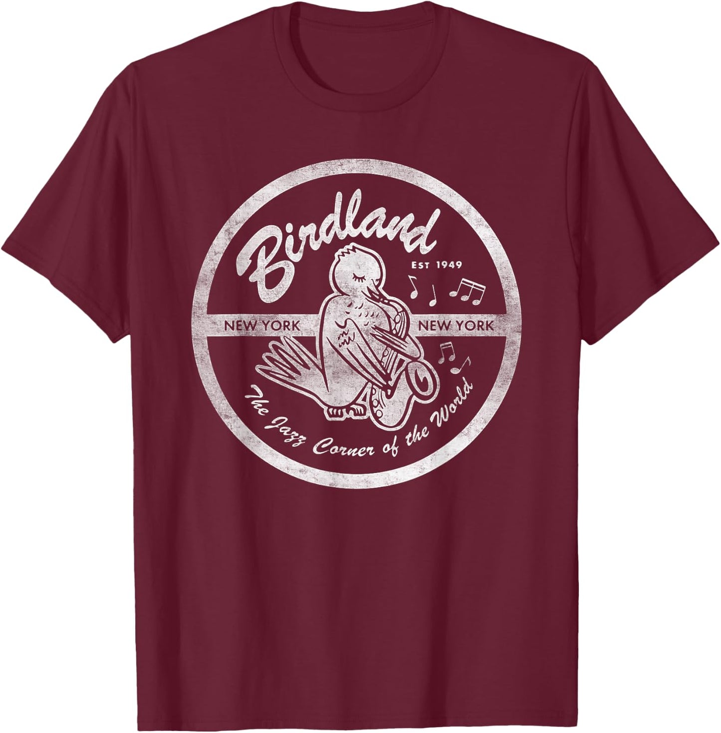 Vintage Jazz Club T-Shirt - T-Shirt | Maroon