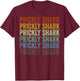 Prickly Shark Fish Retro T-Shirt - T-Shirt | Maroon