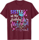 Sister Of The Birthday Mermaid Matching Family Father's Day T-Shirt - T-Shirt | Maroon