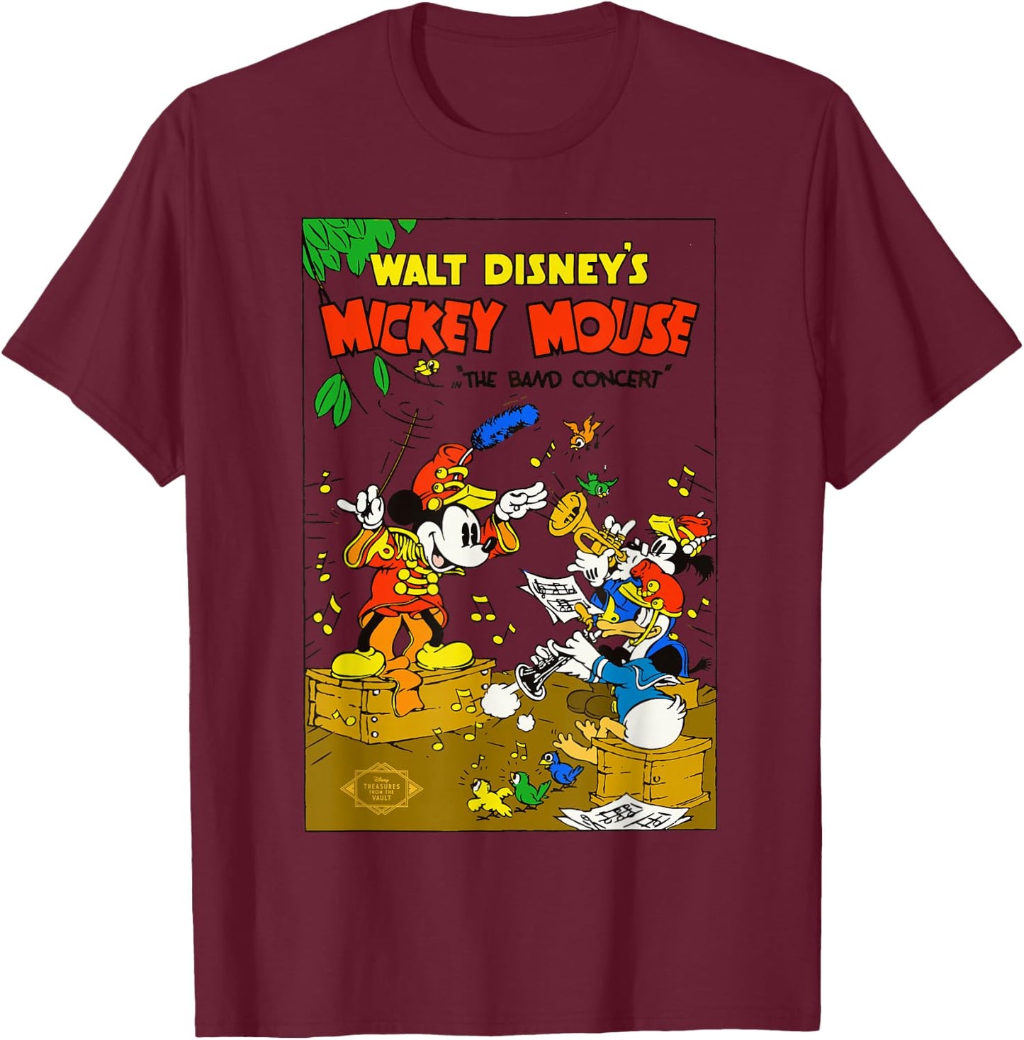 Disney Mickey Mouse The Band Concert Donald Duck Vintage T-Shirt - T-Shirt | Maroon