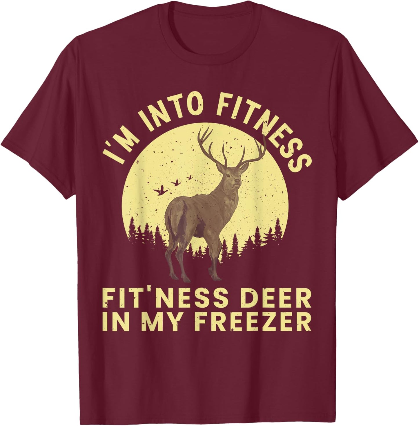 Funny Deer Hunting Art Women Wildlife Hunter Hunting T-Shirt - T-Shirt | Maroon