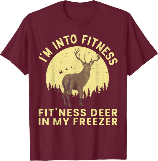 Funny Deer Hunting Art Women Wildlife Hunter Hunting T-Shirt - T-Shirt | Maroon