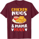 Chicken Nugs and Mama Hugs Toddler for Chicken Nugget Lover T-Shirt - T-Shirt | Maroon