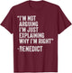 Benedict Quote Funny Birthday Custom Name Idea Engineer T-Shirt - T-Shirt | Maroon
