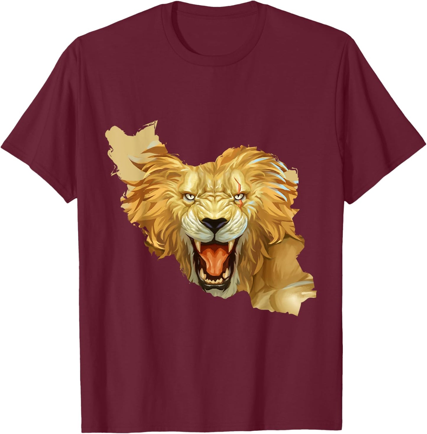 Iran Lion Map Flag | Persian Iranian Free Iran T-Shirt - T-Shirt | Maroon
