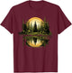 Nature Reflection Forest Trees Outdoor Wildlife T-Shirt - T-Shirt | Maroon